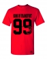 Sons of Frankfurt 99, Herren T-Shirt in der Modefarbe  Rot mit schwarzer 99  oder Rot mit weißer 99