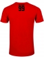 Sons of Frankfurt 99, Herren T-Shirt in der Modefarbe  Rot mit schwarzer 99  oder Rot mit weißer 99