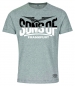 Sons of Frankfurt Herren T-Shirt in der Mode Farbe Grau mit zweifarbigem Adler Print Front & Back
