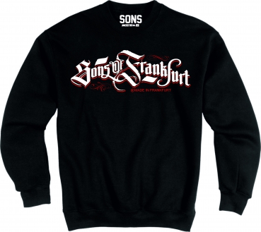 Sons of Frankfurt Herren Sweatshirt schwarz mit fettem Frankfurt Schriftzug